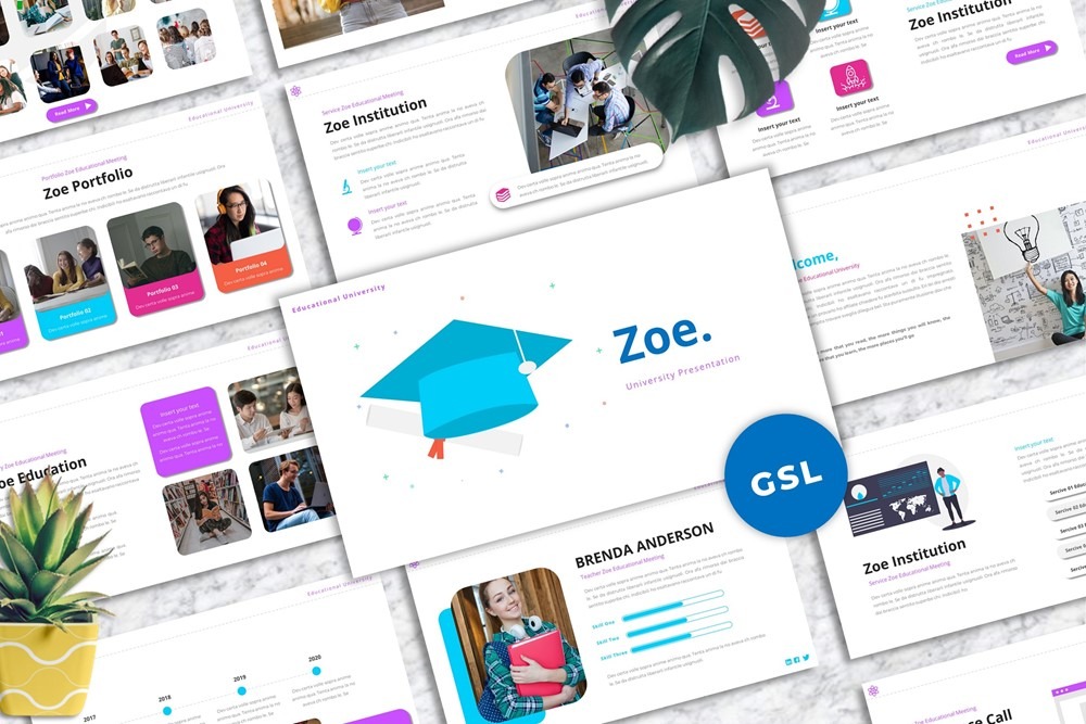 Zoe - University Googleslide #172697 - TemplateMonster