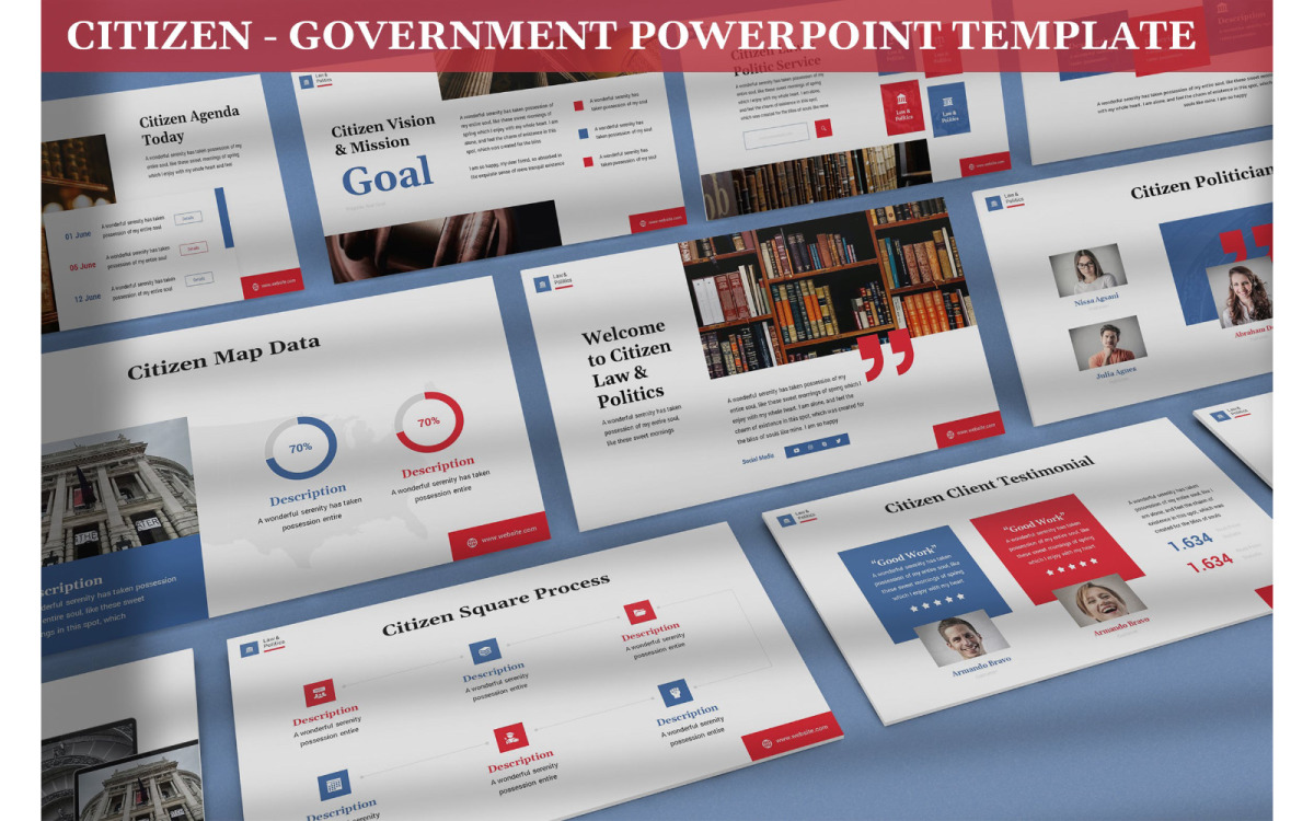 Citizen Government PowerPoint Template TemplateMonster