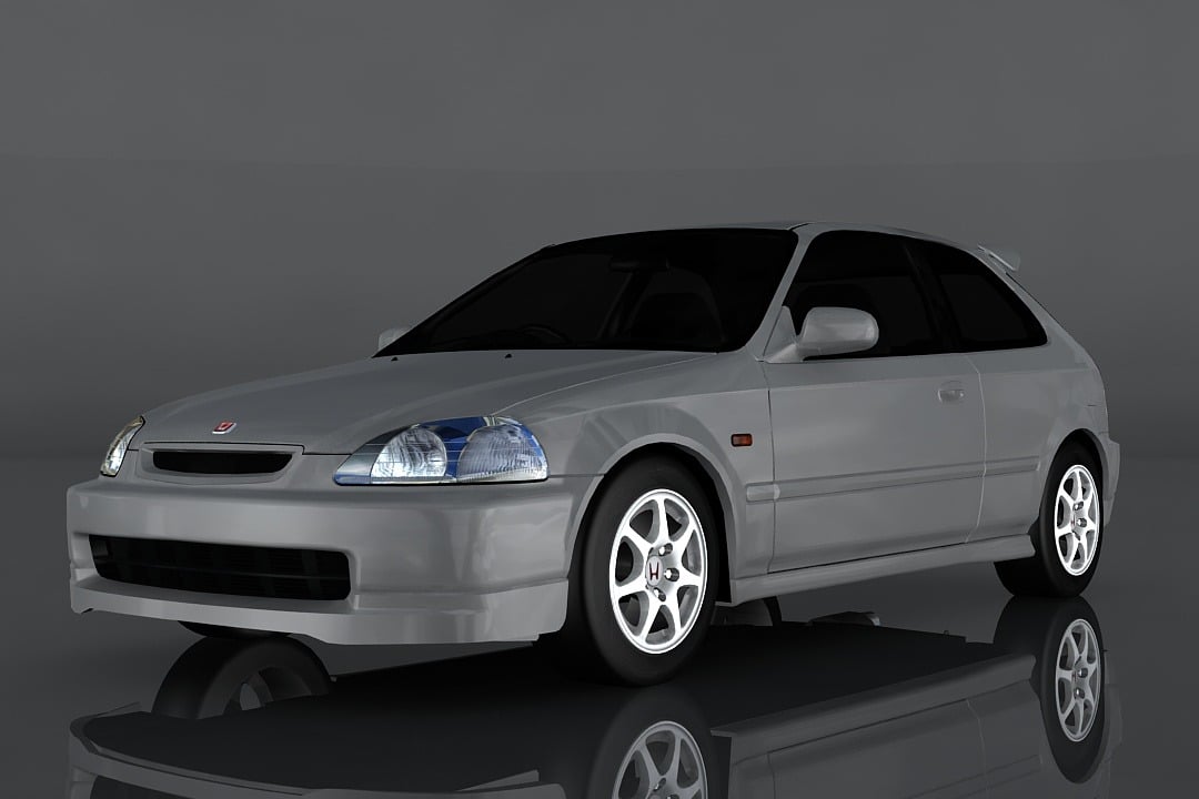 1997 Honda Civic 3D Model #174309 - TemplateMonster