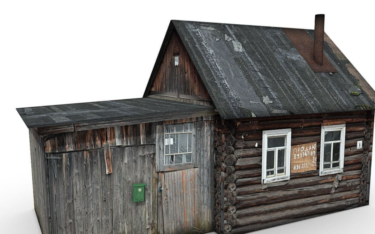 Дом деревянный - Download Free 3D model by projectstroy [1de] - Sketchfab