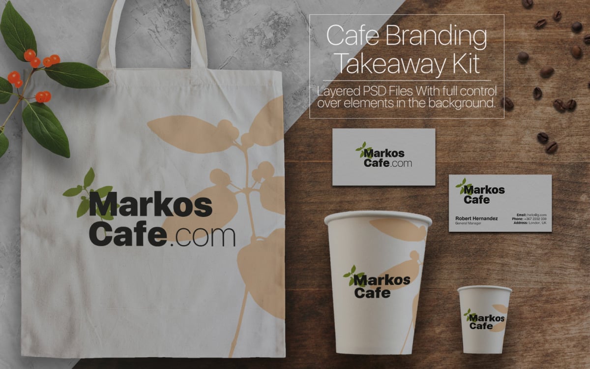 Download Branding Psd Product Mockup Simple Cafe Takeaway Kit