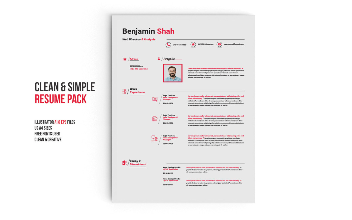 Creative Cv 1 Pages Resume Cover Letter 2 Printable Resume Templates