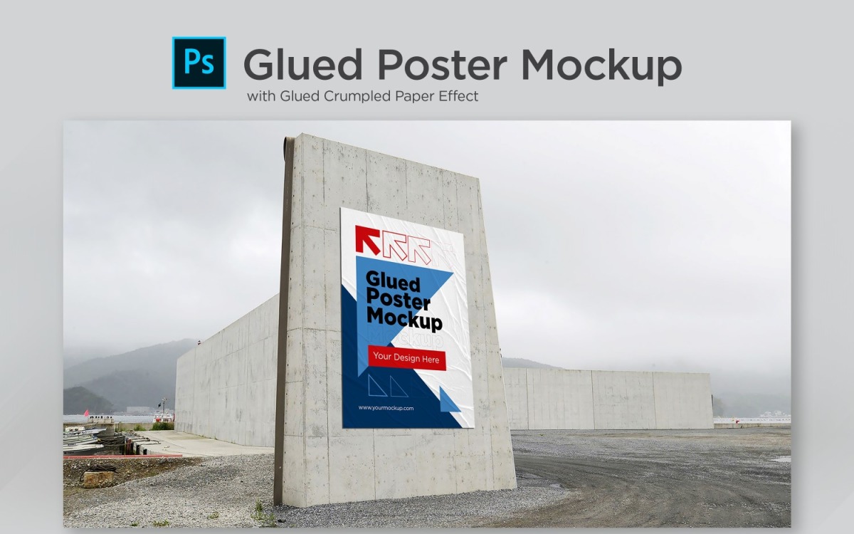 Download Poster Glued Paper Product Mockup 177753 Templatemonster