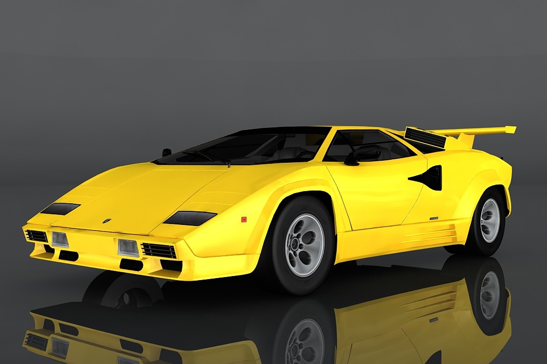 Lamborghini Countach LP5000 3D Model - TemplateMonster