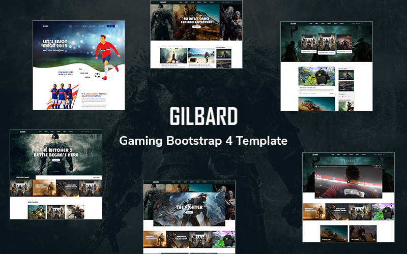 Gilbard Gaming Bootstrap 4 site Template
