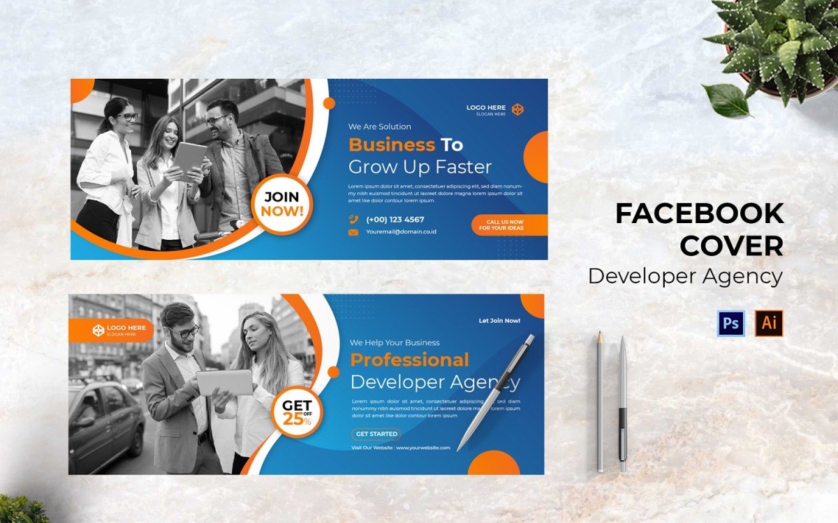 Developer Agency Facebook Cover Social Media