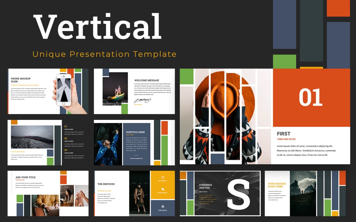 presentation template vertical