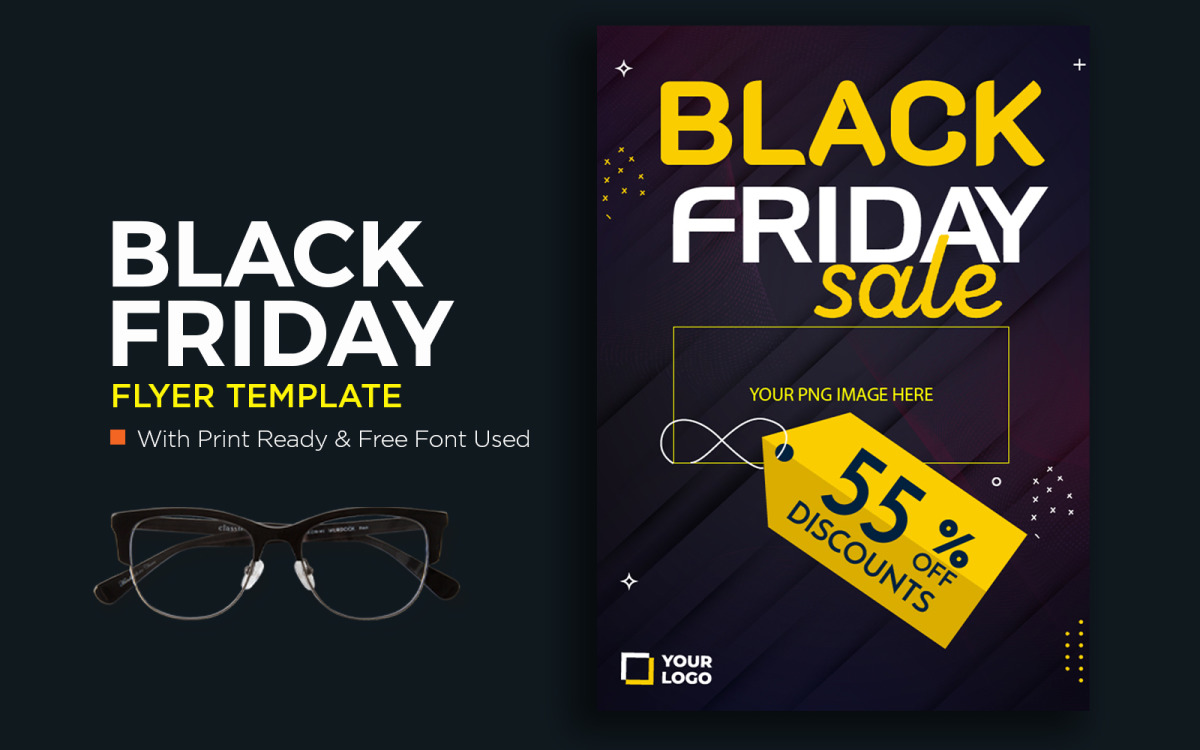 Black Friday Sale Advertising Flyer Template