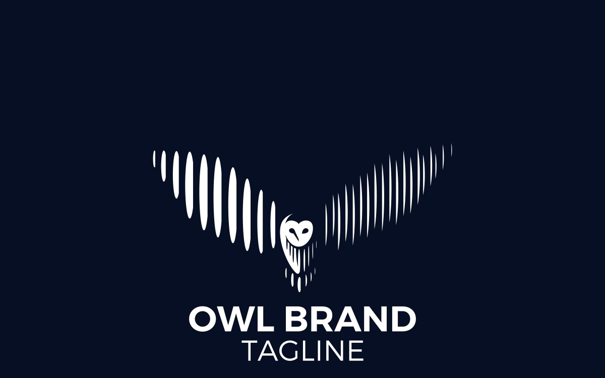 wise hand drawn wise owl head closeup ,brand logo stylized design  silhouette pictogram. Line icon bird isolated illustration on a white  background. Stock Vector | Adobe Stock