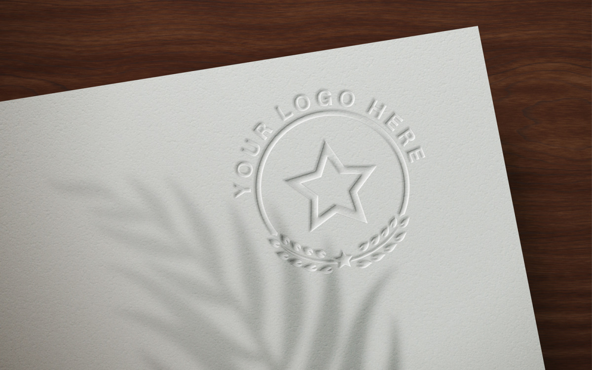 Download Logo Mockup Embossed On Paper Product Mockup