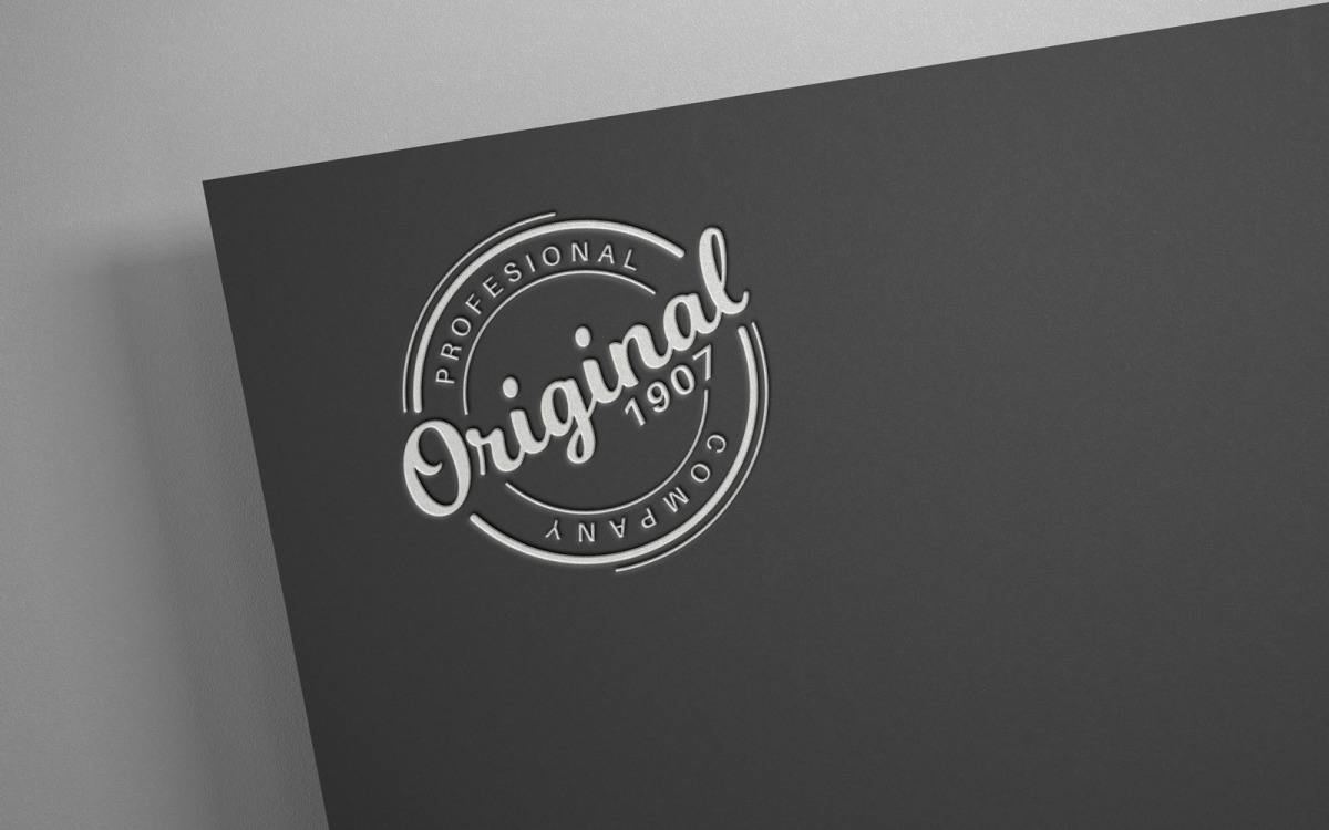 Download White Logo On Black Paper Mockup Template Graphics