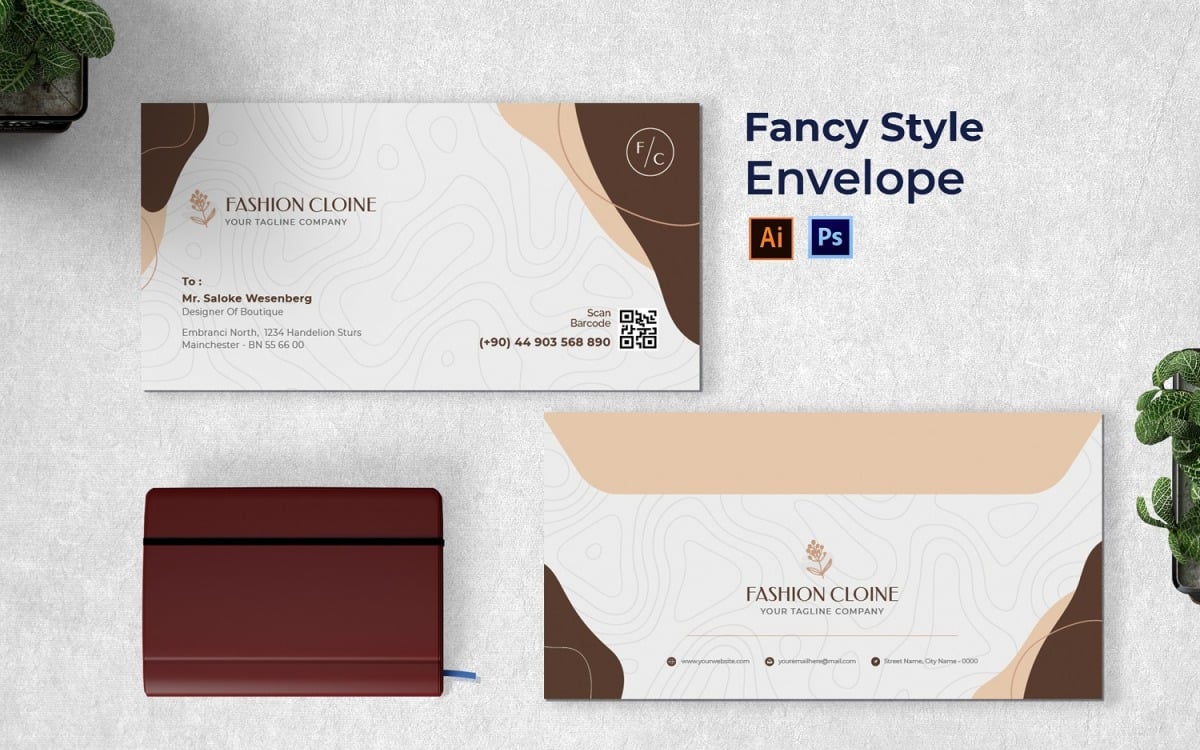 Fancy Styles Envelope Print Template Pertaining To Business Envelope Template Illustrator