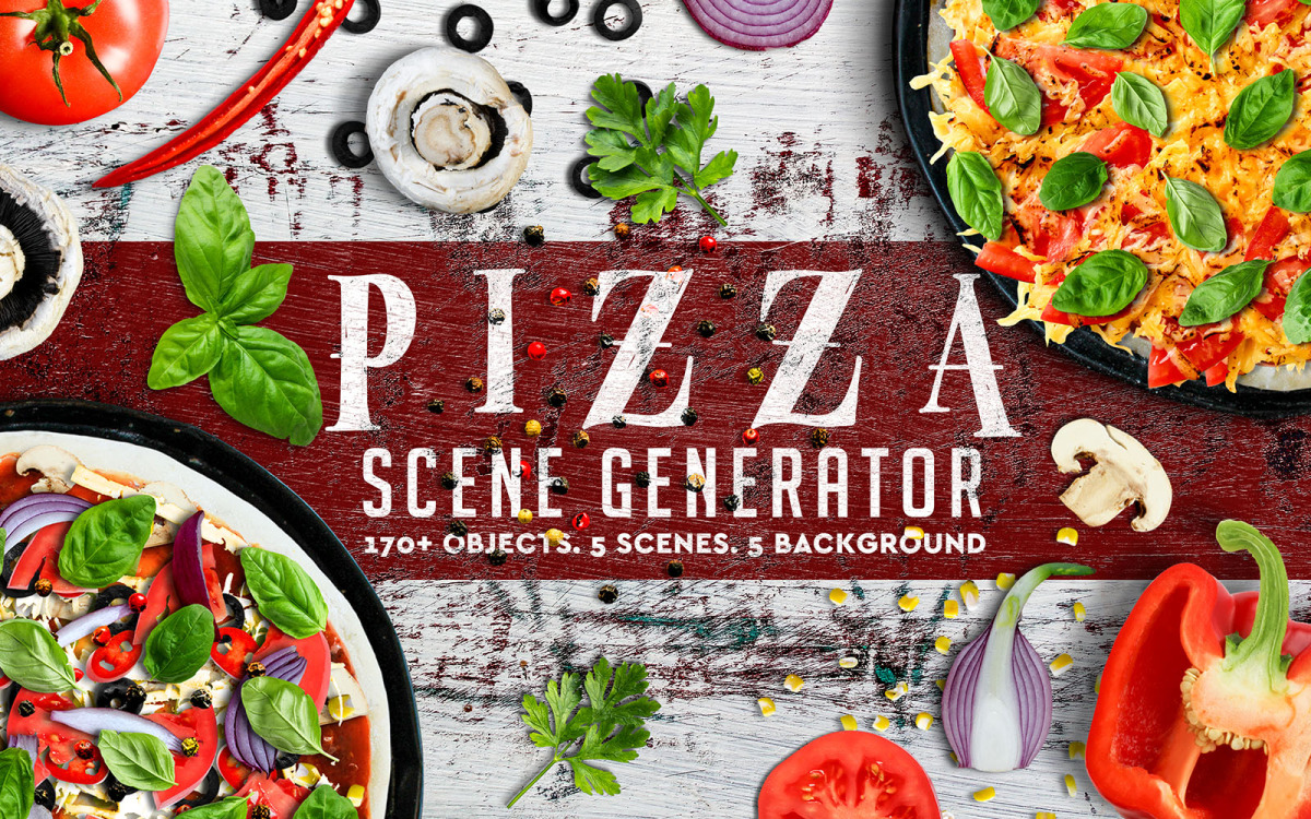 Pizza Scene Creator样机#184988 - TemplateMonster