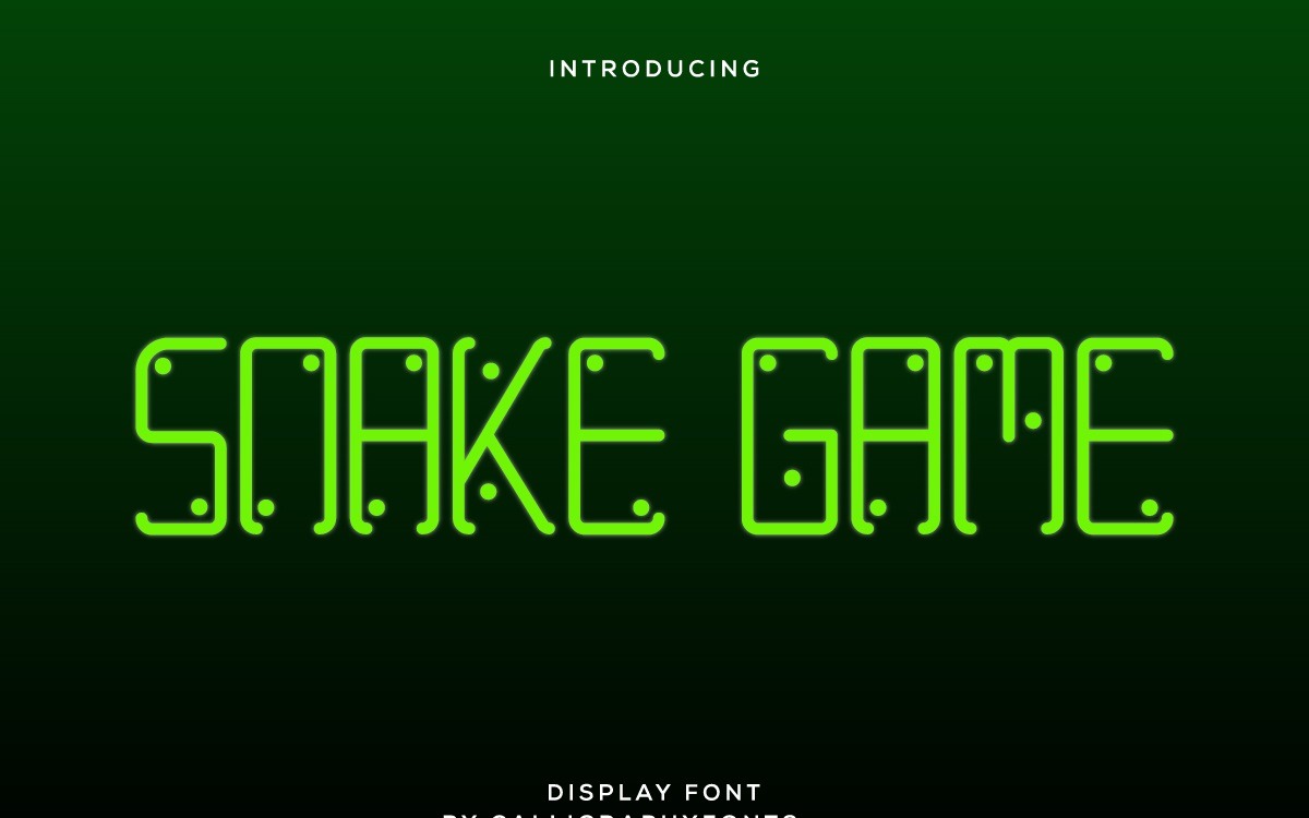 Эксклюзивный дисплейный шрифт Snake Game - TemplateMonster