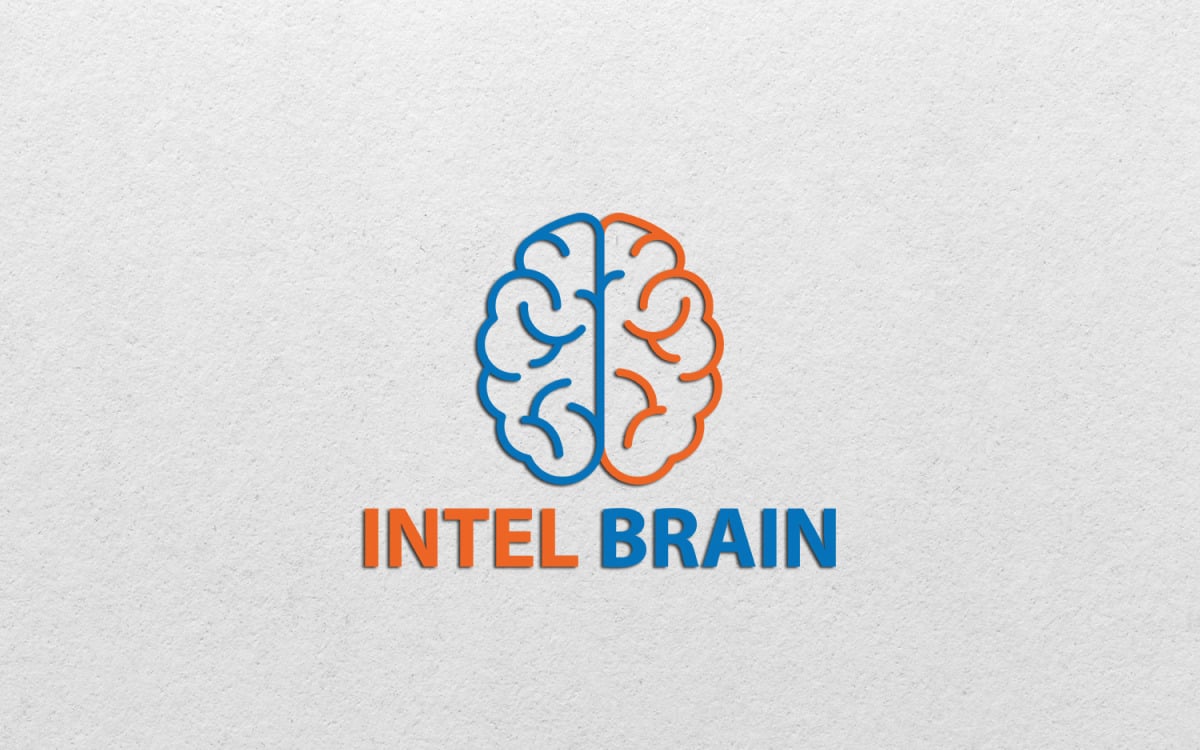 Modern and simple logo design for a brain, Brain logo icon sign symbol –  MasterBundles