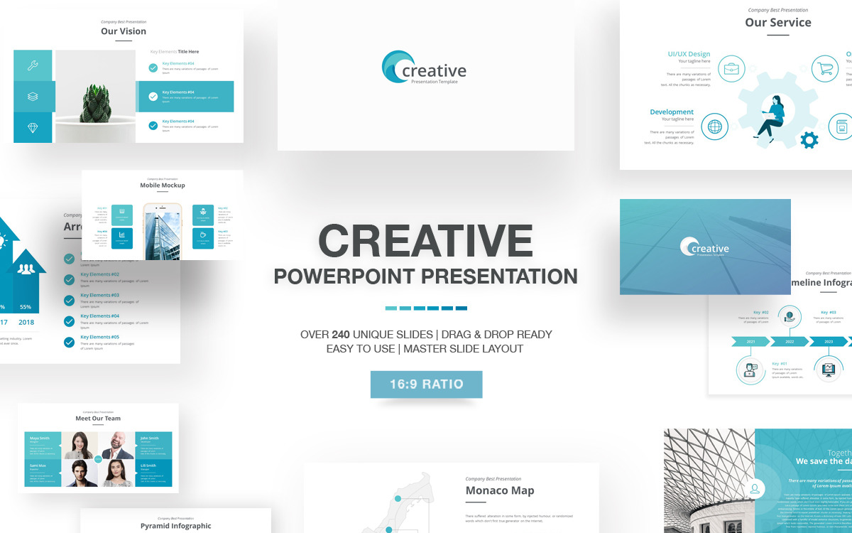 Шаблон презентации Creative PowerPoint - TemplateMonster