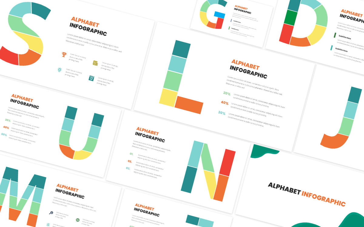 Alphabet Infographic Powerpoint Template TemplateMonster