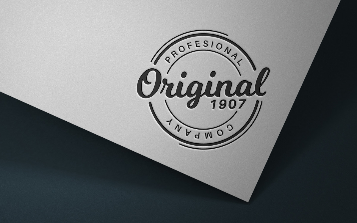 Premium PSD  Embossed logo on white paper mockup