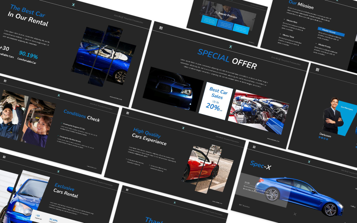 Specx Car Auto Powerpoint Template 190266 TemplateMonster