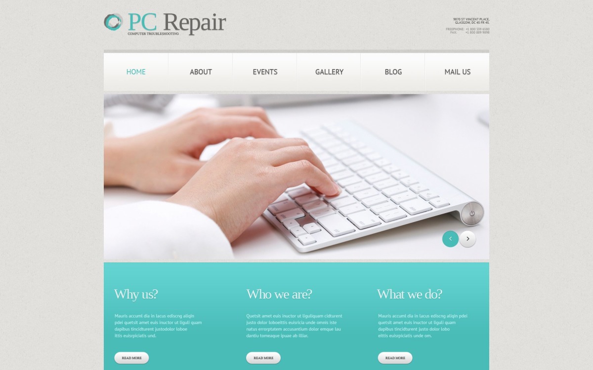 Free Computer Repair Wordpress Theme Templatemonster