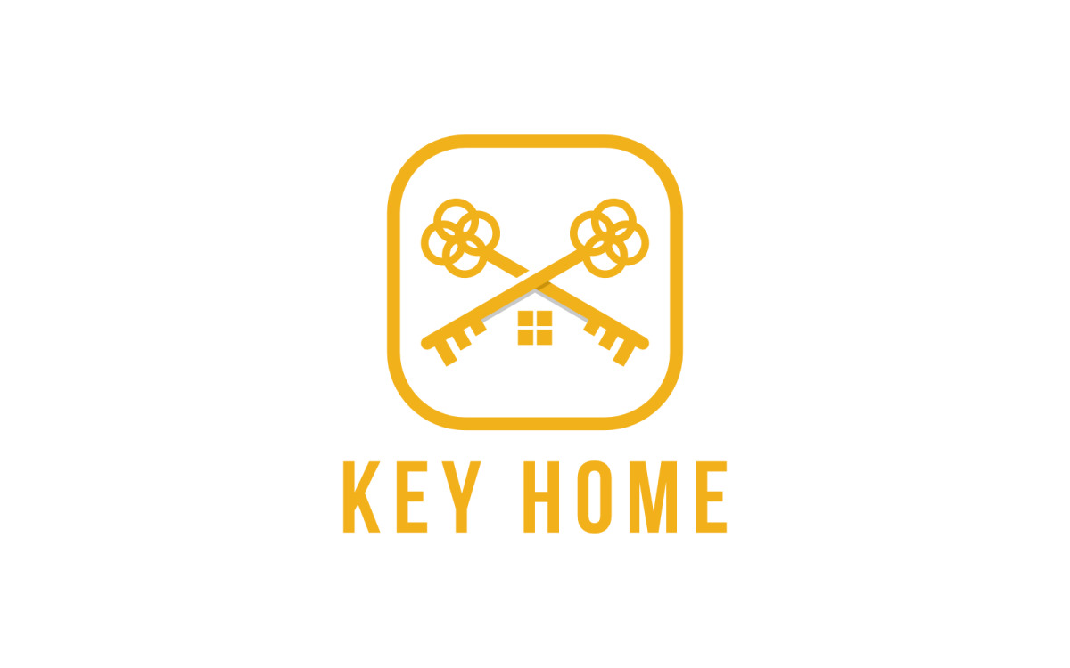 Minimalist Modern Key Home Logo Template TemplateMonster