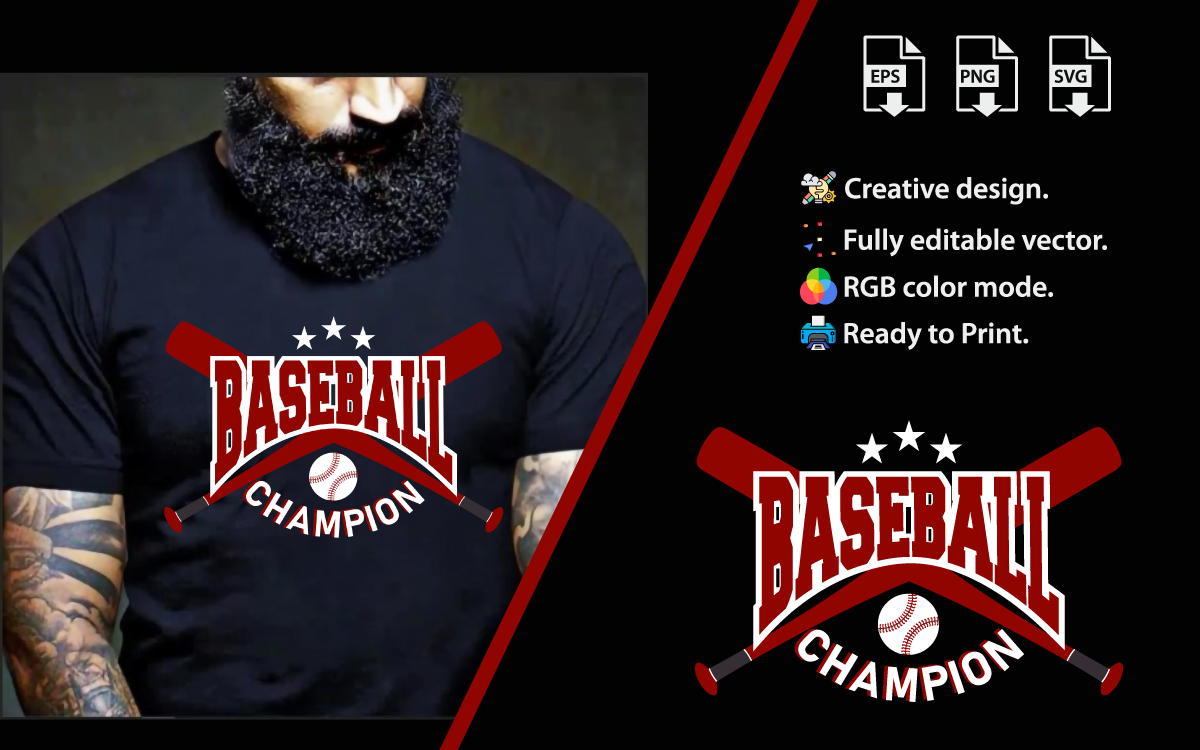 Plantilla de camiseta de beisbol