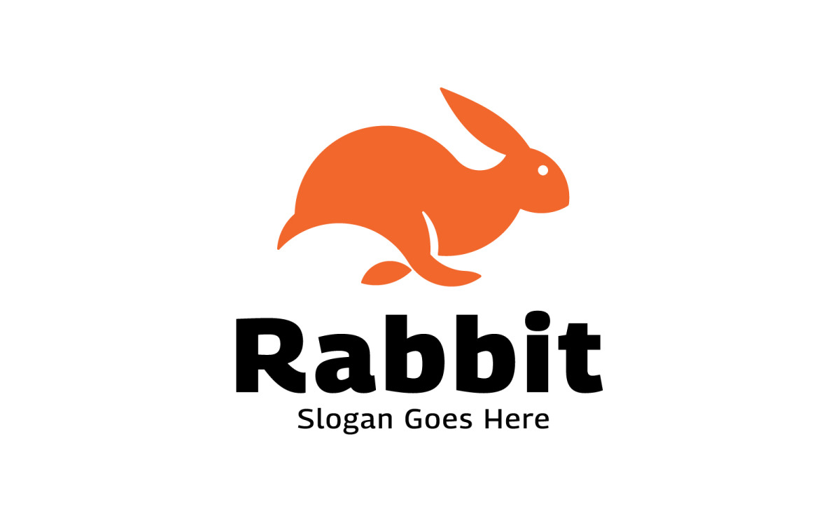 Running Rabbit Logo Template #193500 - TemplateMonster