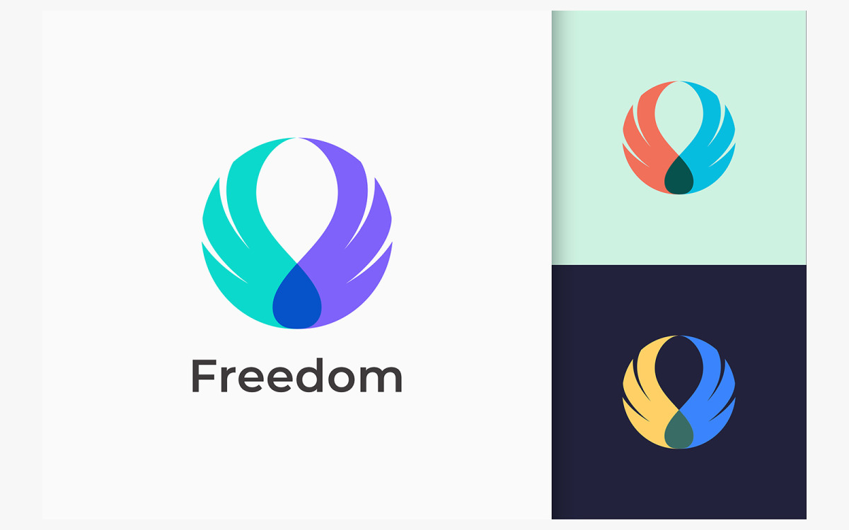 Think Freedom Logo | Freedom logo, Wings logo, Travel agency logo