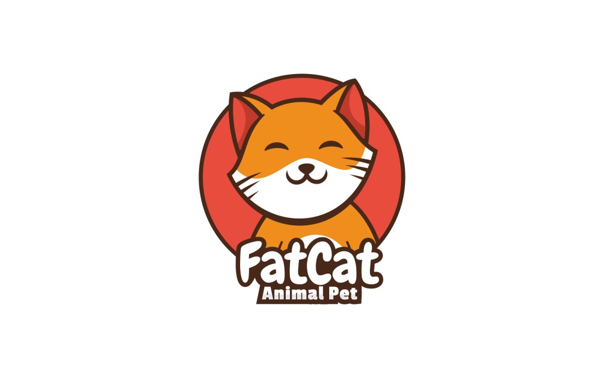 Logo De Dessin Anime Gros Chat Mascotte Templatemonster