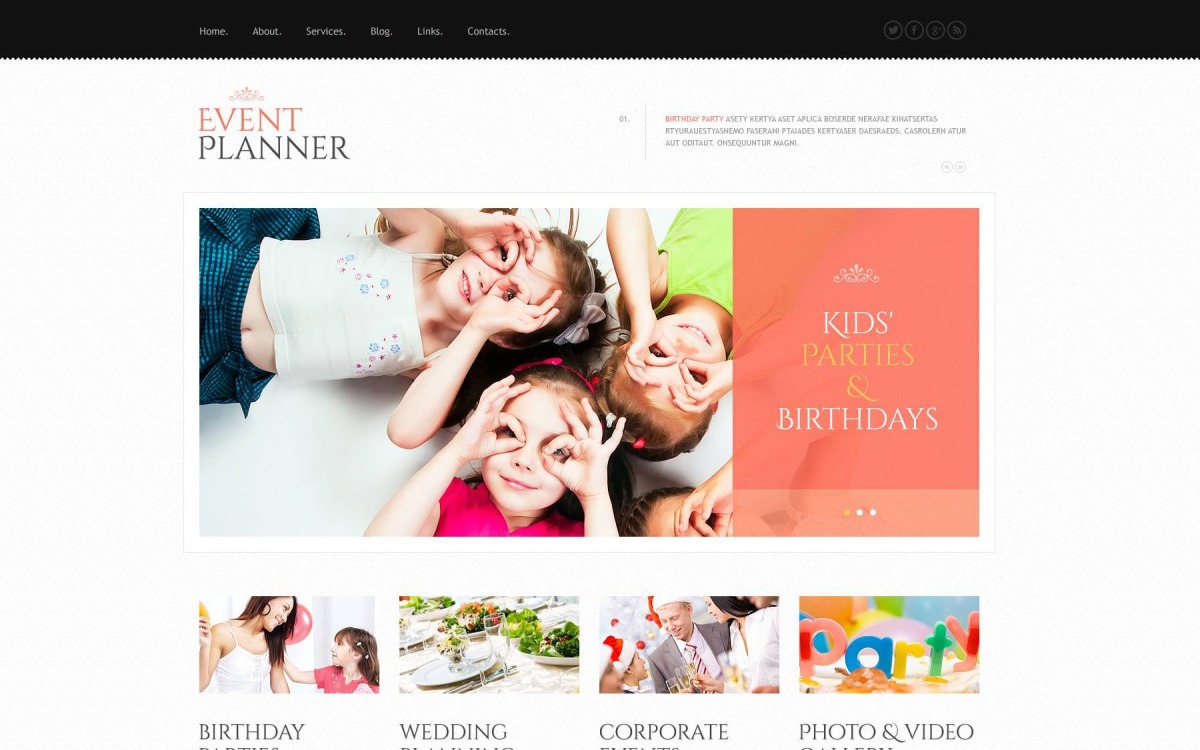 Free Event Planner WordPress Theme & Website Template