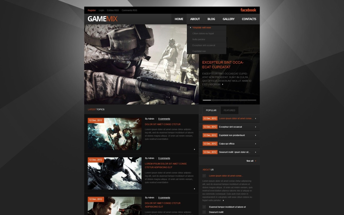 Free Gaming Portal WordPress Theme & Website Template