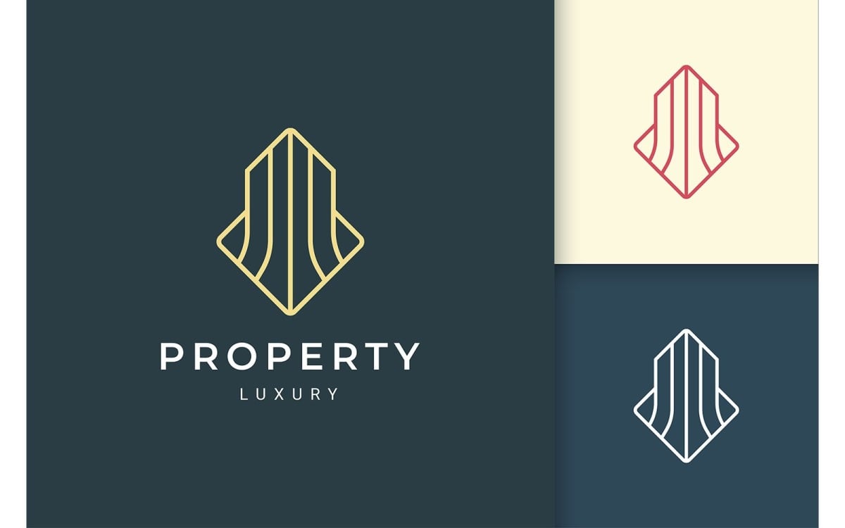 Luxury real estate logo mega pack Royalty Free Vector Image