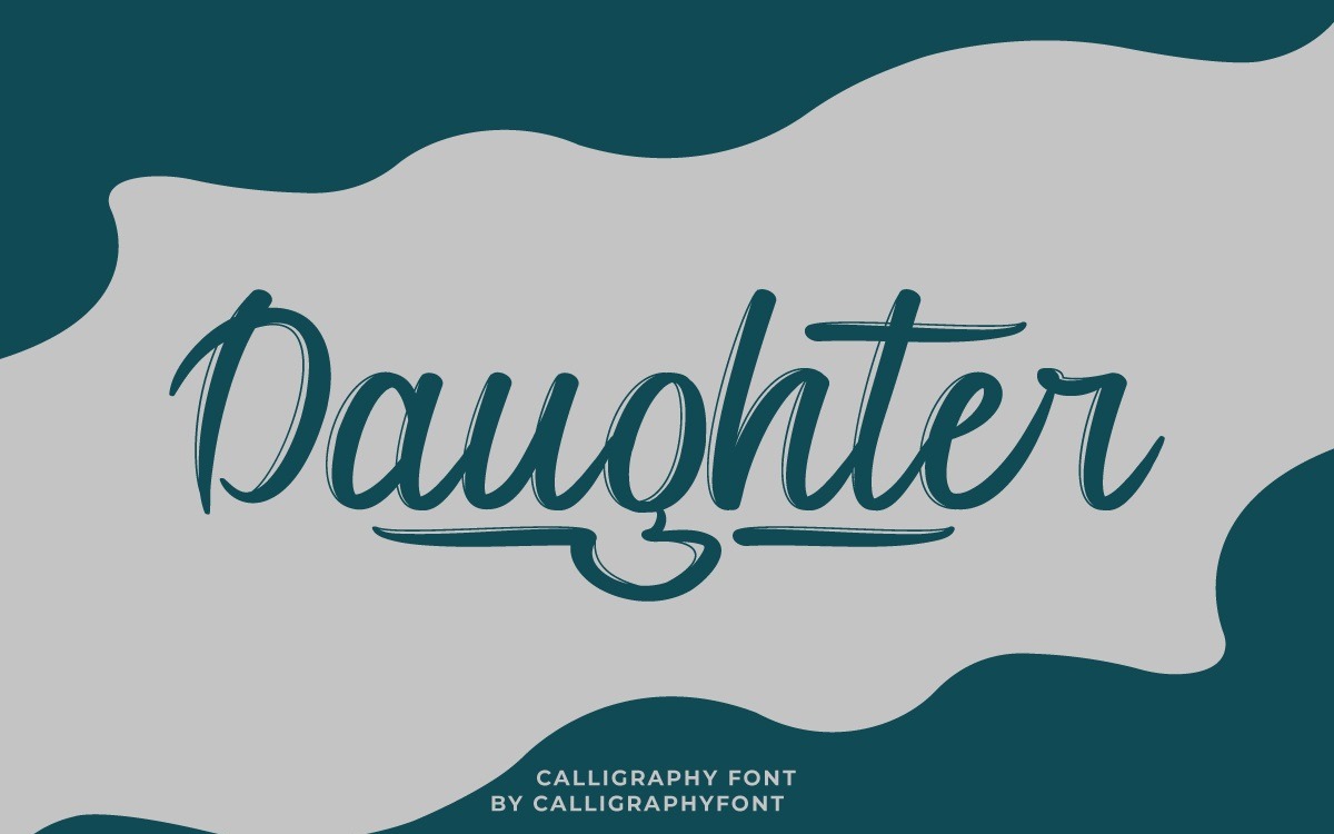 Daughter Calligraphy Brush Font #202393 - TemplateMonster