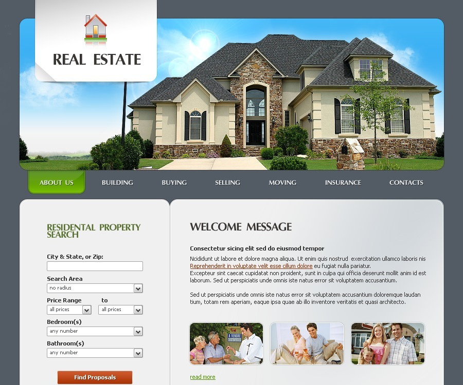 Real Estate Agency Website Template #20594 - TemplateMonster