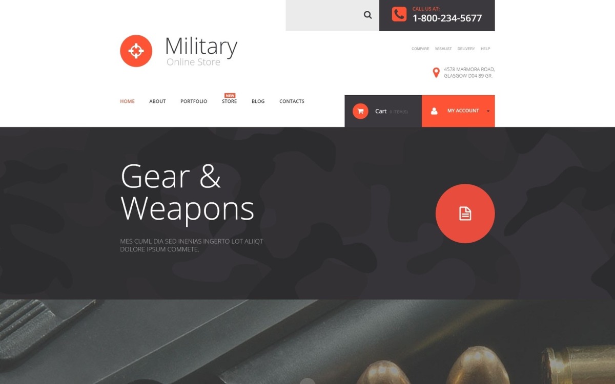 Free Military Store Woocommerce Theme - Templatemonster