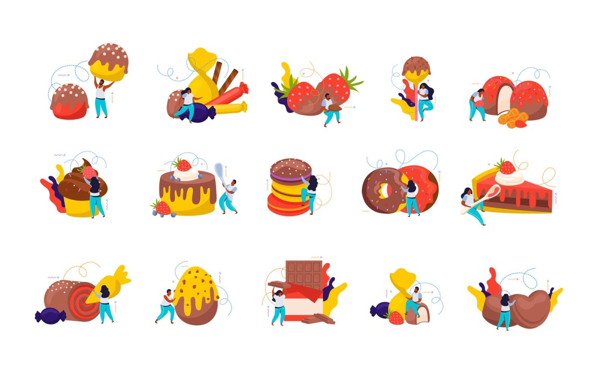 World Chocolate Day Recolor Vector Illustration Concept Free Download