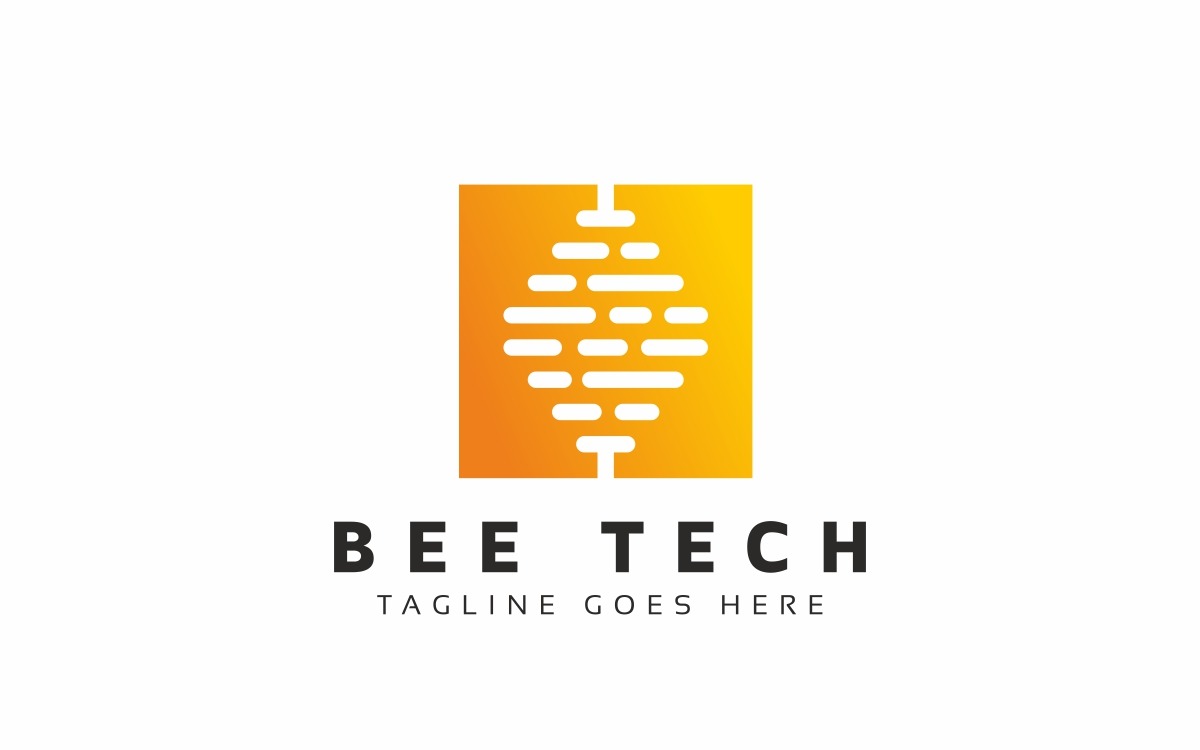 Bee Hive Tech Logo Template #207868 - TemplateMonster