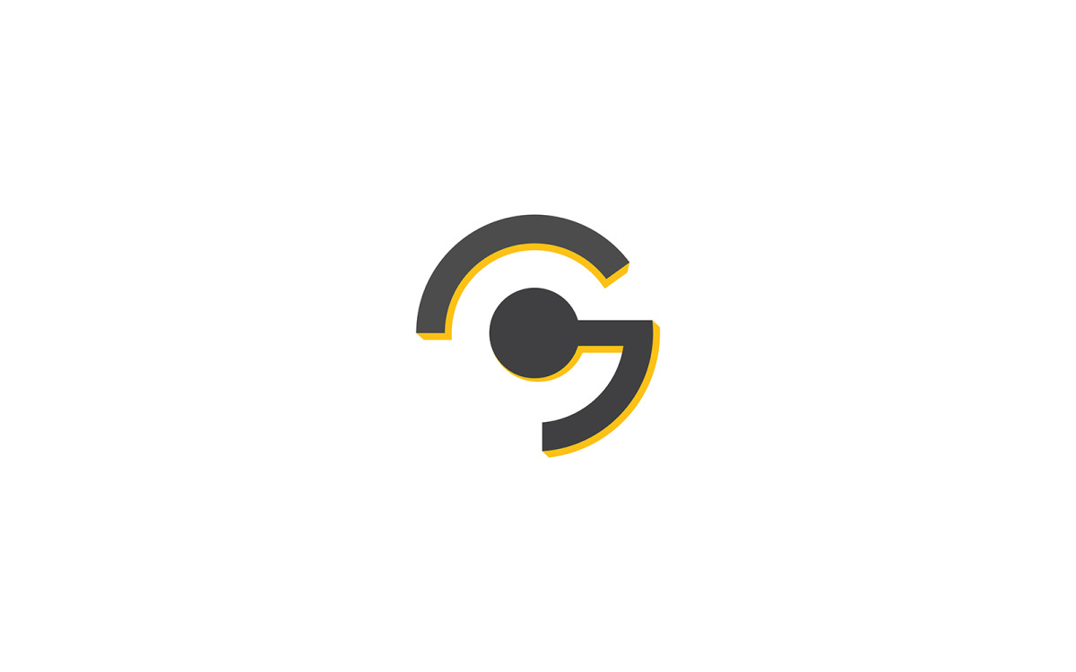 Golden Square Chain Initial Letter C G CG GC logo design