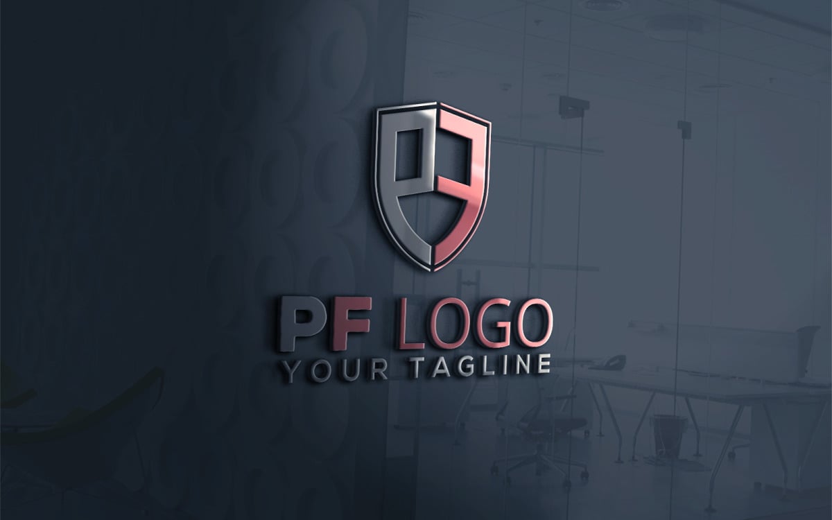 Letter fp pf logo design creative minimal Vector Image