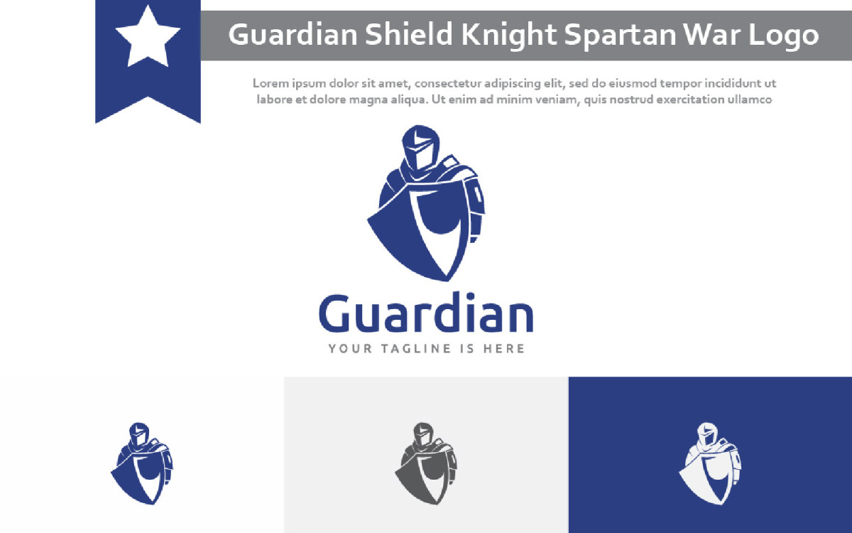 Defender Shield Knight Spartan War Logo Graphic by heartiny · Creative  Fabrica