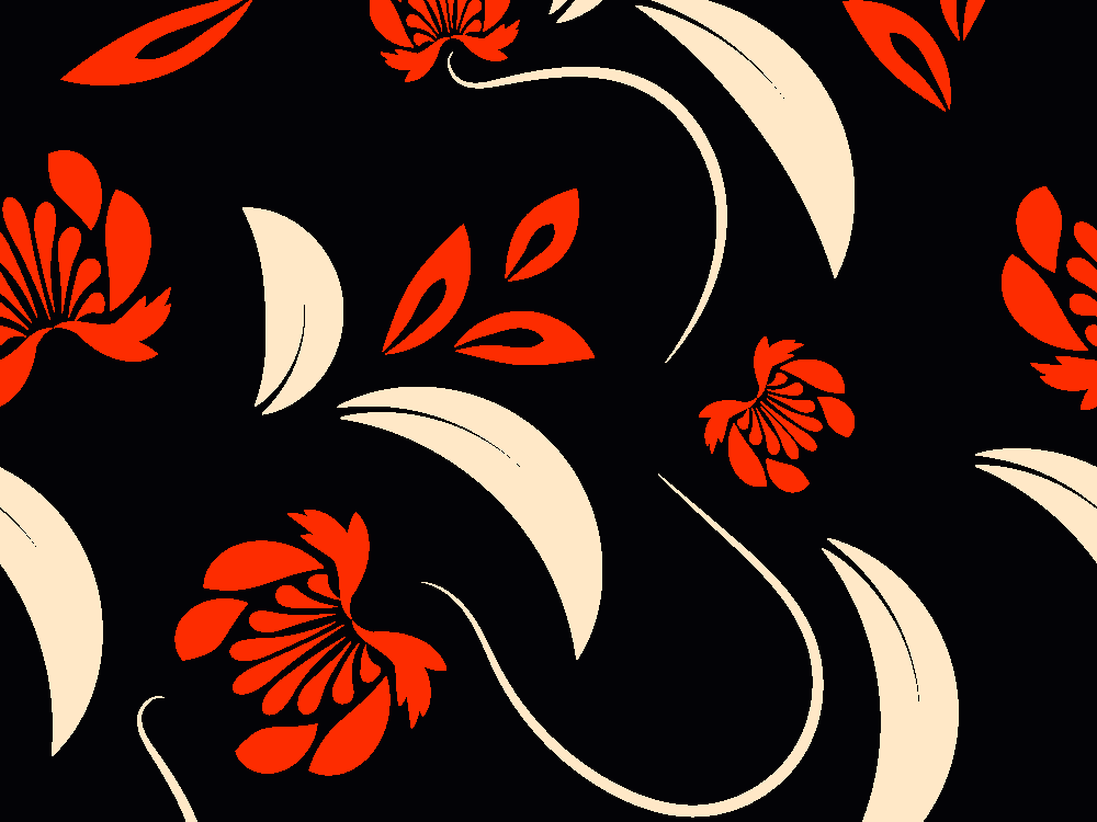 Premium Vector  Motif folk black, red floral ethnic seamless