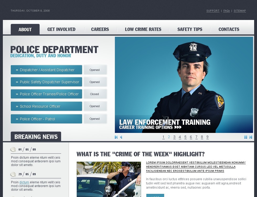 Police Website Template 22143 TemplateMonster