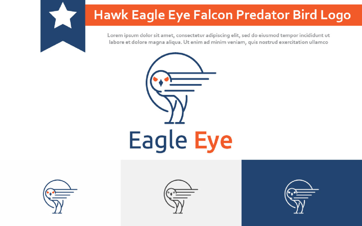 Eagle eyes logo template design. Vector illustration. Stock Vector | Adobe  Stock
