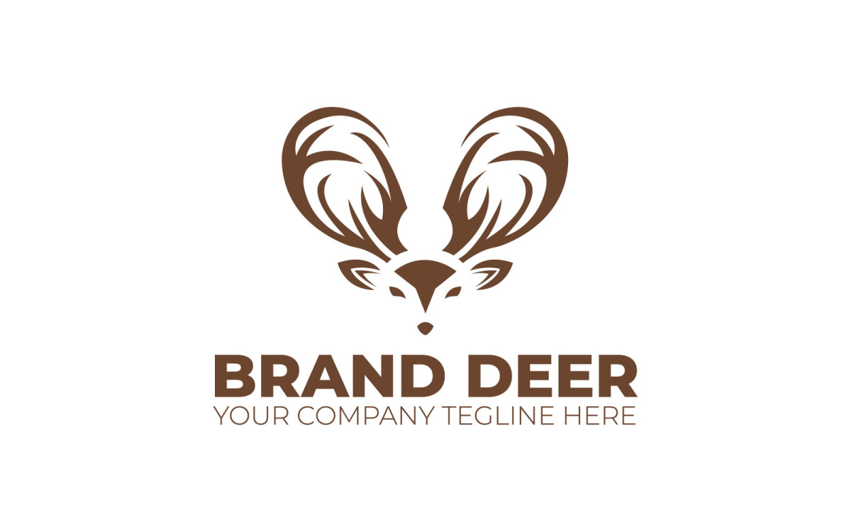 Deer Brand Vector Logo Template. Deer Line Style. This Stylish Logo Design  Could Be Used For Different Purposes For A Company, Product, Service Or For  All Your Ideas. Royalty Free SVG, Cliparts,