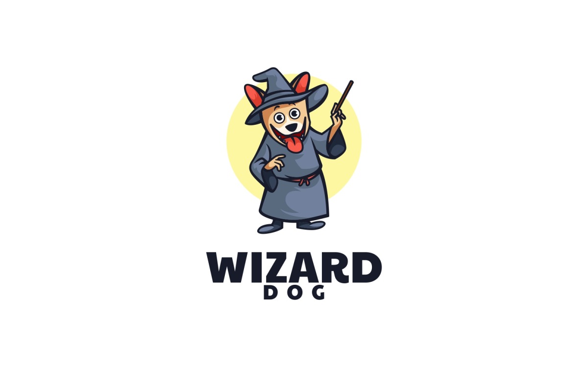 Wizard Dog Cartoon Logo Style #223618 TemplateMonster