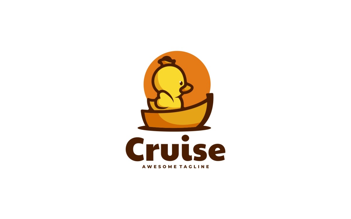 Cruise Duck Simple Logo Style #224952 - TemplateMonster