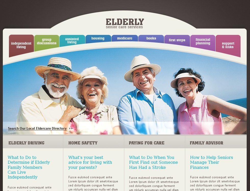 Elderly Care Website Template 22537 TemplateMonster
