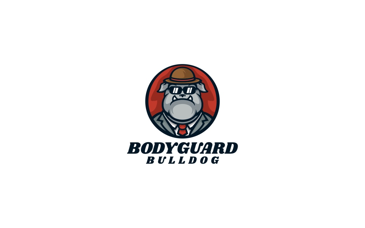 Bodyguard Bulldog Cartoon Logo #225123 - TemplateMonster