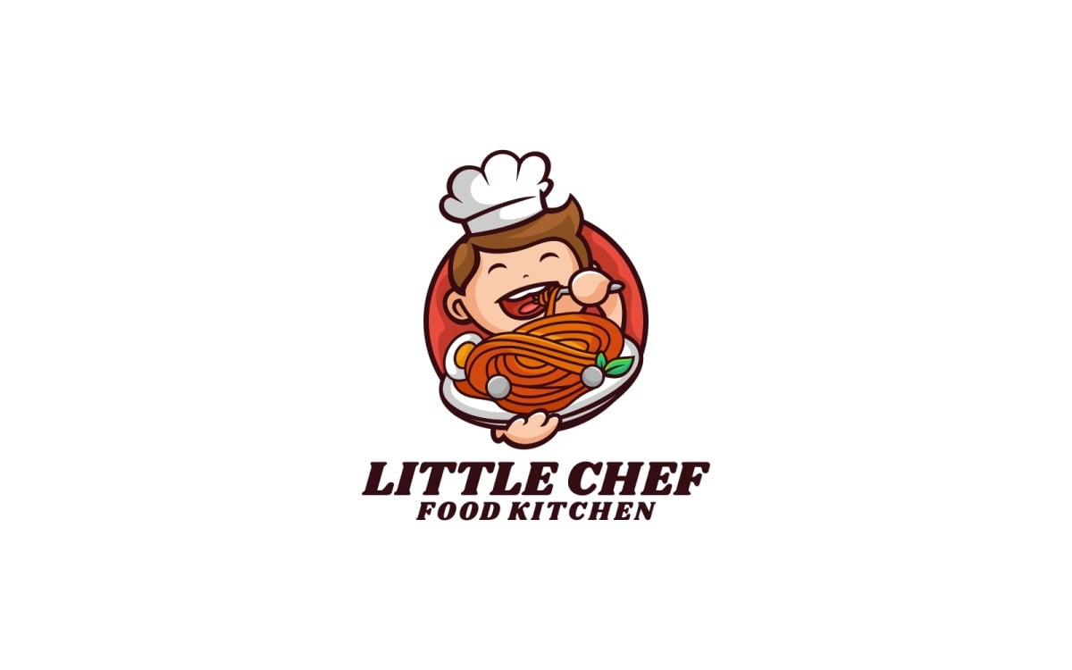 Little Chef Cartoon Logo Template #225373 - TemplateMonster