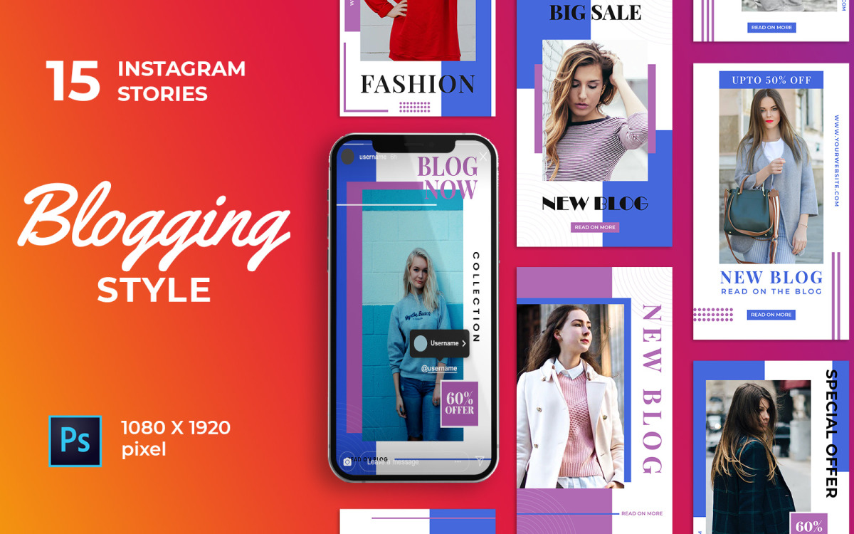 Blogging Instagram Post Template
